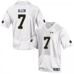 Notre Dame Fighting Irish Men's Derrik Allen #7 White Under Armour Authentic Stitched College NCAA Football Jersey HDD7199EO